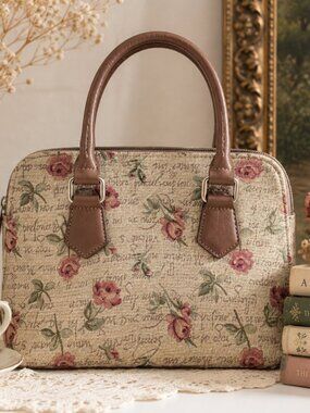 Signare Floral Tapestry Handbag Cottagecore Rose Print Purse